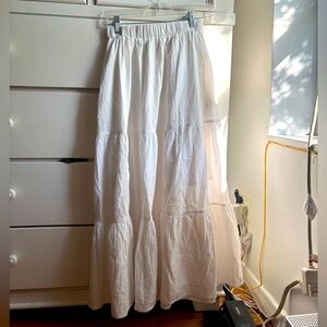 white tiered skirt